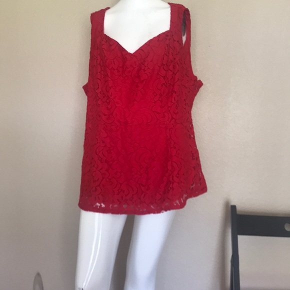 Lane Bryant Tops - Lane Bryant Red Blouse NWT